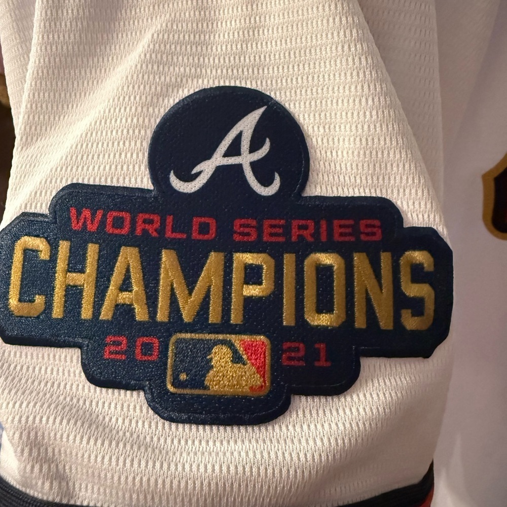 Braves White Acuña Jr. MLB 2021 World Series Jersey - Picture 3 of 6